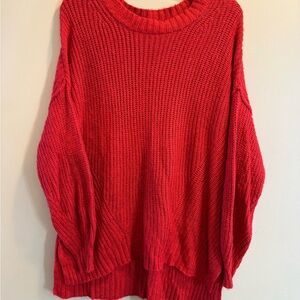 American Eagle Outfitters Bold Red Knit Sweater